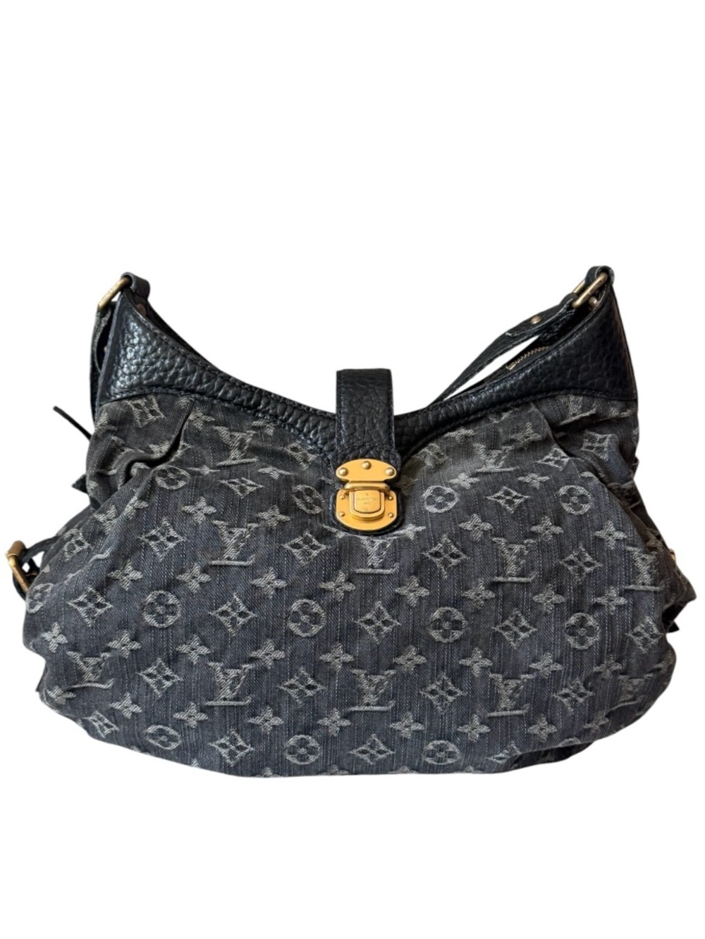 Louis Vuitton Denim Mahina XS Black Monogram Shoulder Bag